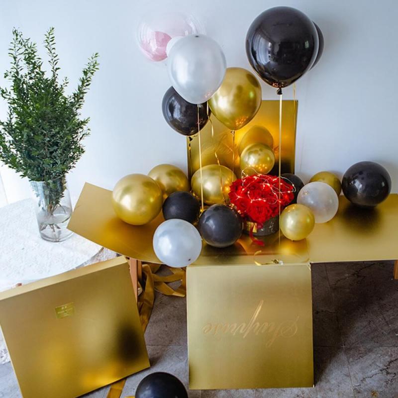 romantic wedding balloon surprise explosion gift box