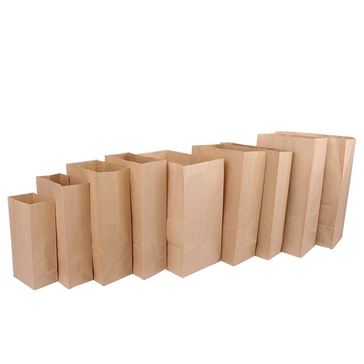 block bottom kraft paper bags